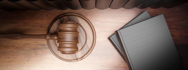 A gavel resting on a stack of legal documents, representing the administrative law judge hearing process.