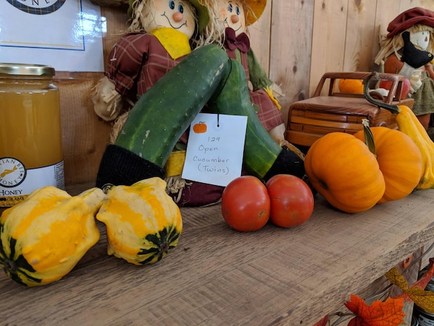 A vibrant display of fresh produce at a food bank or community center, symbolizing access to healthy and nutritious food for low-income individuals. The focus is on the abundance and variety of food available.