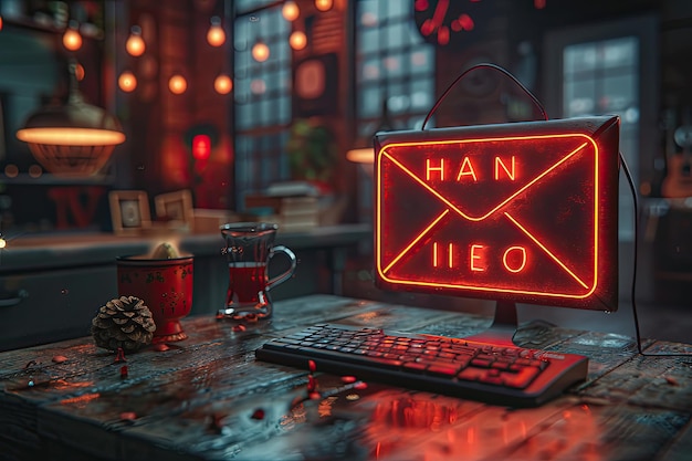 A graphical representation of a phishing email, highlighting the red flags such as misspelled words, suspicious links, and generic greetings. The image emphasizes the importance of scrutinizing emails before clicking on any links.