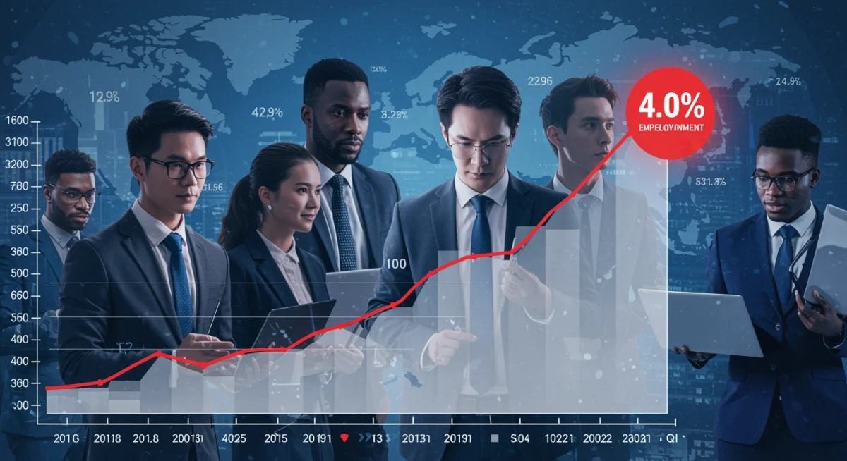 Dynamic chart showing labor market trends and unemployment rate
