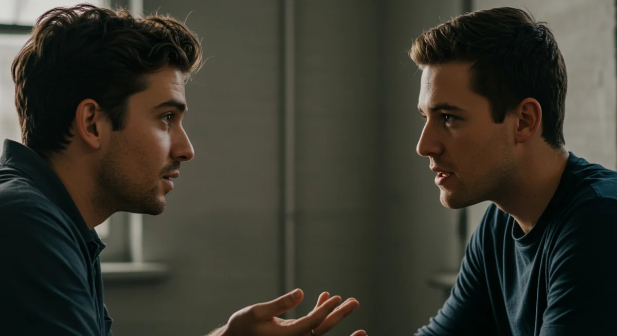 Two people engaged in active listening and empathetic dialogue