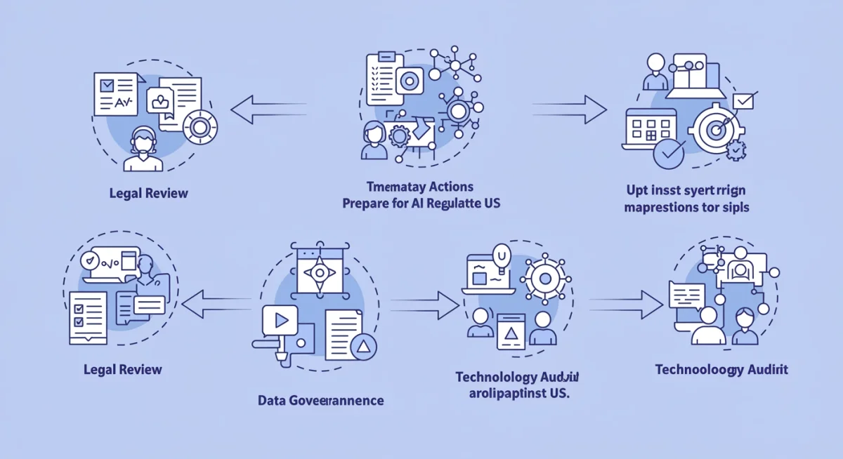 Flowchart of immediate actions for AI regulation compliance