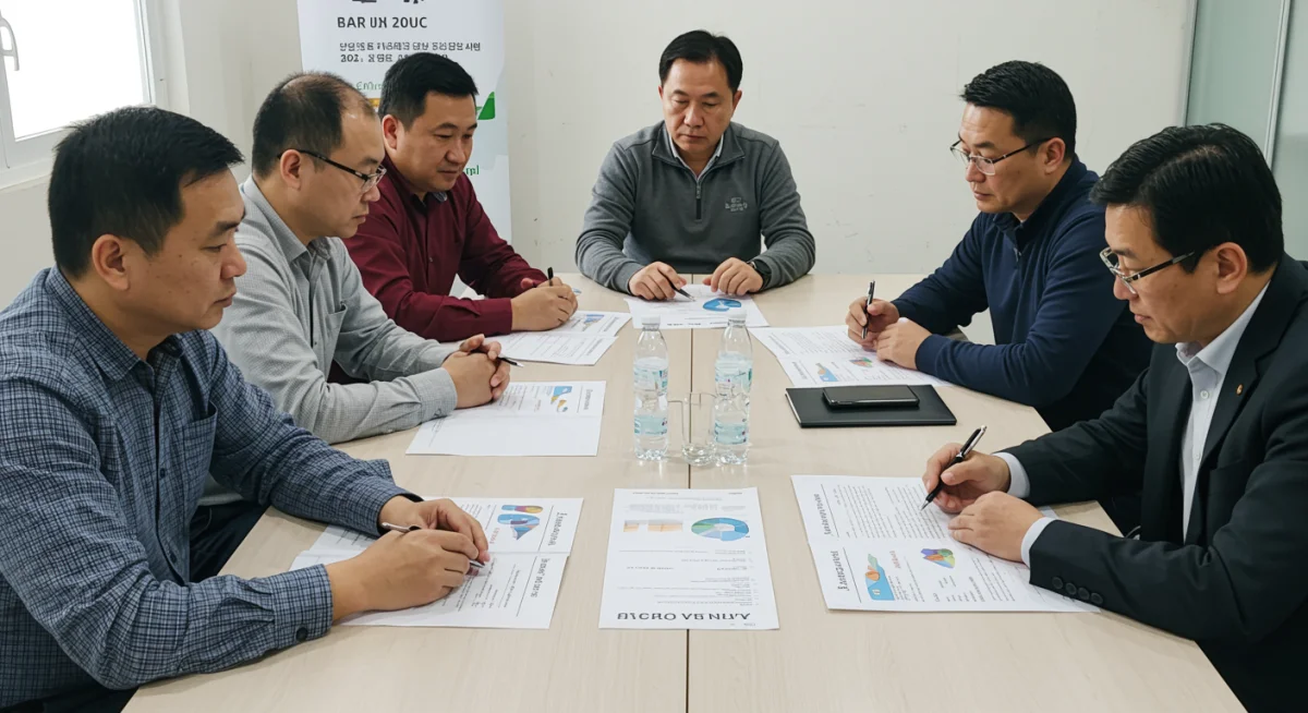 Farmers and policymakers discussing agricultural policy