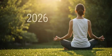 Serene person meditating, embracing imperfection, reduced stress