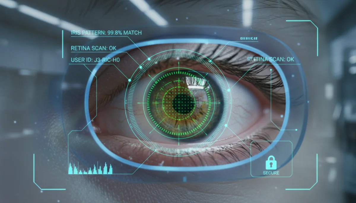 Biometric eye scan for advanced digital identity verification