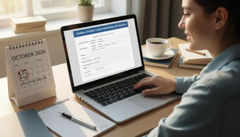 Student preparing for federal loan forgiveness application 2026